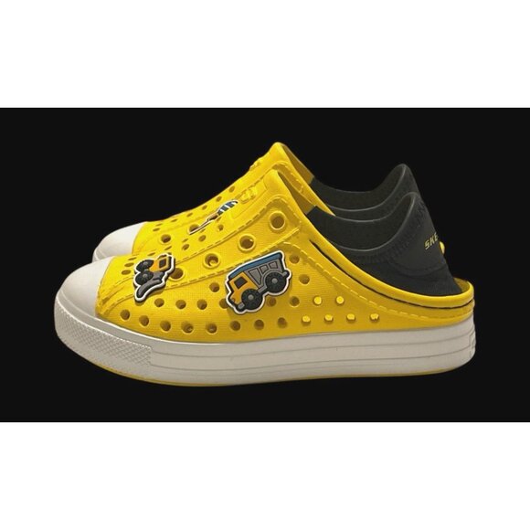 Skechers Boys Foamies Guzman Steps Hydro Squad Clogs Toddler Size 8 Yellow Black - Picture 7 of 16